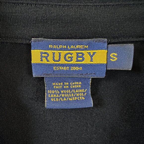 Vintage Ralph Lauren Rugby Wool Shirt Dress SzS Suede Patch Y2K Old Money Preppy - Picture 4 of 6